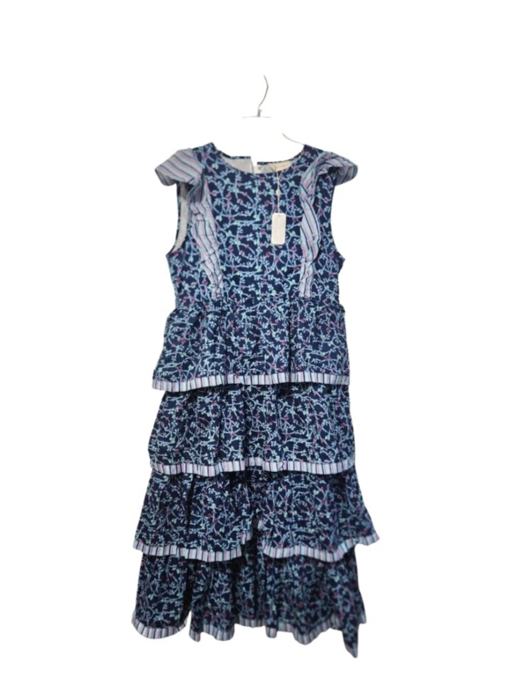 Simply Southern Hayley Bow Print Tiered Maxi Dress Ruffle Trim - Picture 3 of 13